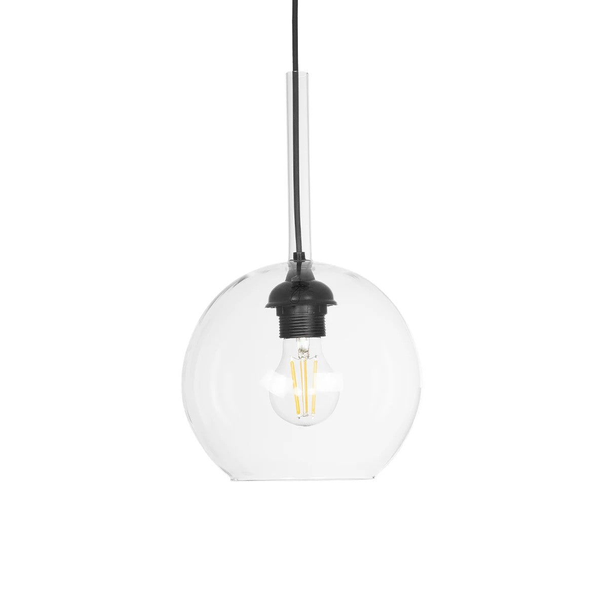 MPRALA 206-0038 Μοντέρνο Κρεμαστό Φωτιστικό Οροφής με Ντουί 1 x E27 AC 220-240V IP20 - Διάφανο - Μ20 x Π20 x Υ18