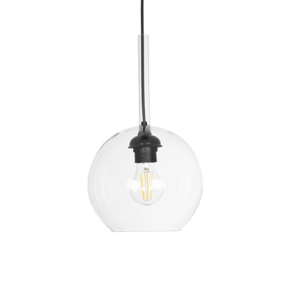 MPRALA 206-0038 Μοντέρνο Κρεμαστό Φωτιστικό Οροφής με Ντουί 1 x E27 AC 220-240V IP20 - Διάφανο - Μ20 x Π20 x Υ18