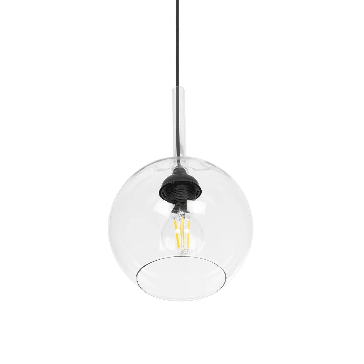 MPRALA 206-0038 Μοντέρνο Κρεμαστό Φωτιστικό Οροφής με Ντουί 1 x E27 AC 220-240V IP20 - Διάφανο - Μ20 x Π20 x Υ18