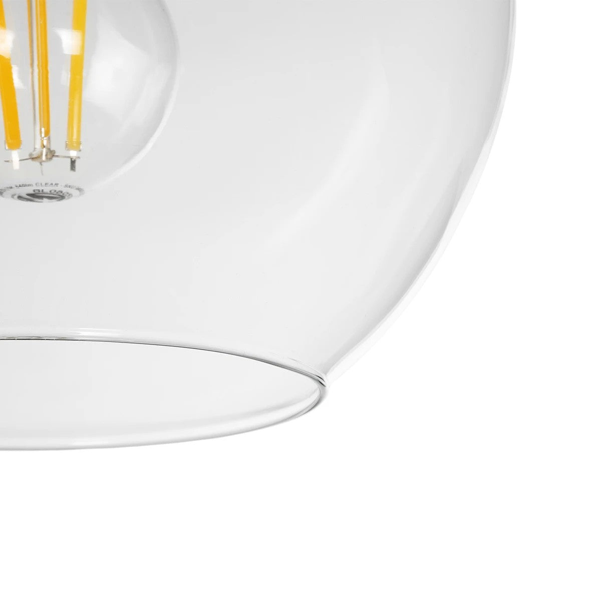 MPRALA 206-0038 Μοντέρνο Κρεμαστό Φωτιστικό Οροφής με Ντουί 1 x E27 AC 220-240V IP20 - Διάφανο - Μ20 x Π20 x Υ18