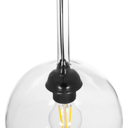 MPRALA 206-0038 Μοντέρνο Κρεμαστό Φωτιστικό Οροφής με Ντουί 1 x E27 AC 220-240V IP20 - Διάφανο - Μ20 x Π20 x Υ18