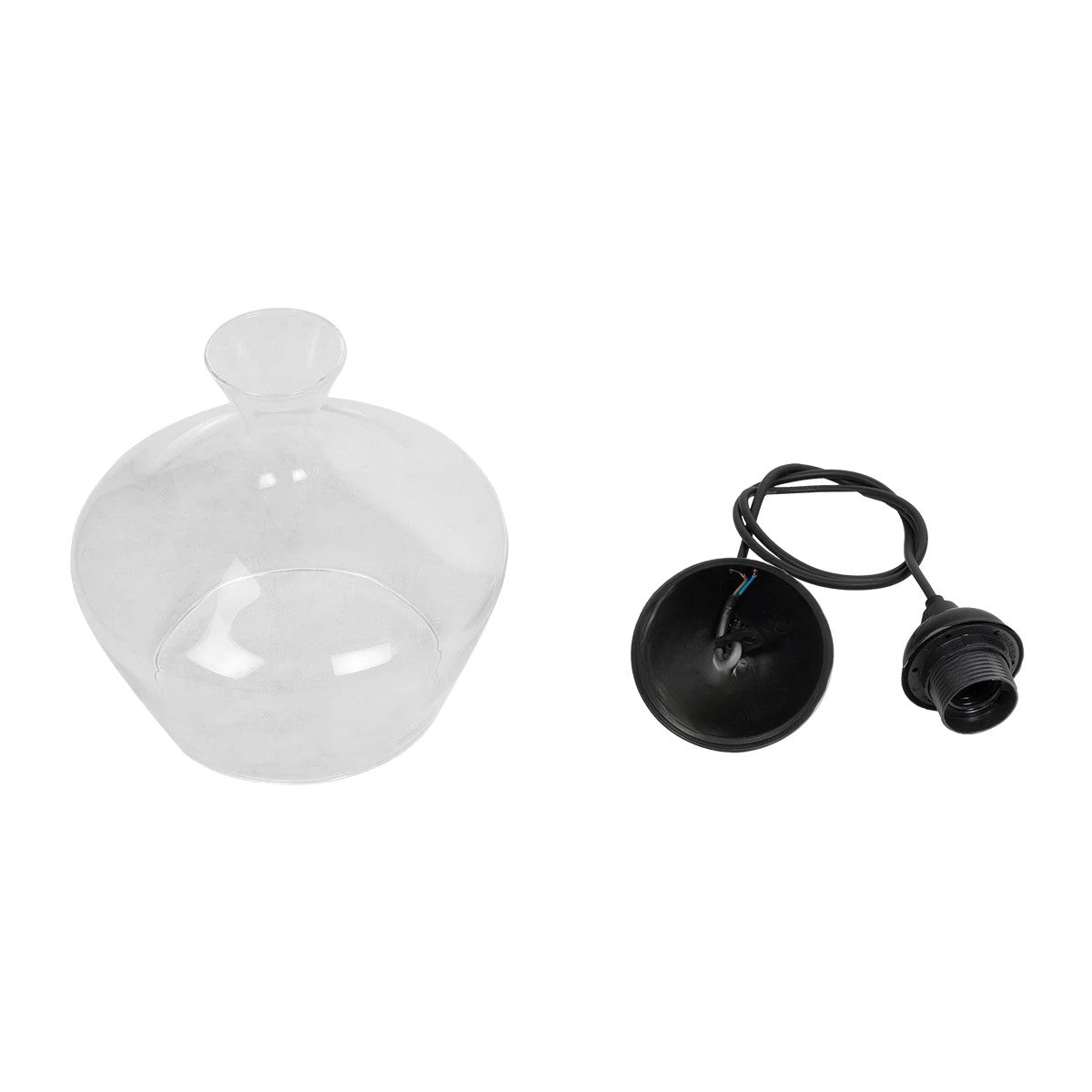 BOHEMIA 206-0039 Μοντέρνο Κρεμαστό Φωτιστικό Οροφής με Ντουί 1 x E27 AC 220-240V IP20 - Διάφανο - Μ22 x Π22 x Υ22