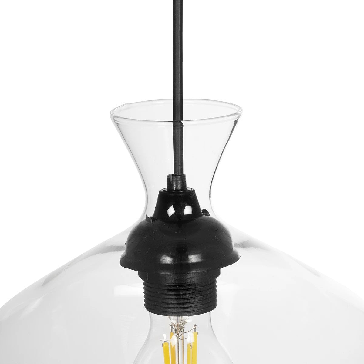 BOHEMIA 206-0039 Μοντέρνο Κρεμαστό Φωτιστικό Οροφής με Ντουί 1 x E27 AC 220-240V IP20 - Διάφανο - Μ22 x Π22 x Υ22