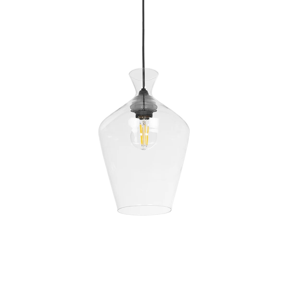 BOHEMIA 206-0040 Μοντέρνο Κρεμαστό Φωτιστικό Οροφής με Ντουί 1 x E27 AC 220-240V IP20 - Διάφανο - Μ20 x Π20 x Υ32