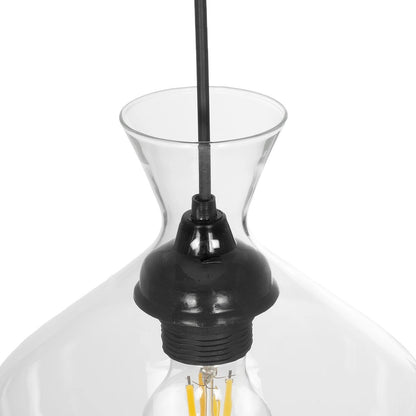 BOHEMIA 206-0040 Μοντέρνο Κρεμαστό Φωτιστικό Οροφής με Ντουί 1 x E27 AC 220-240V IP20 - Διάφανο - Μ20 x Π20 x Υ32