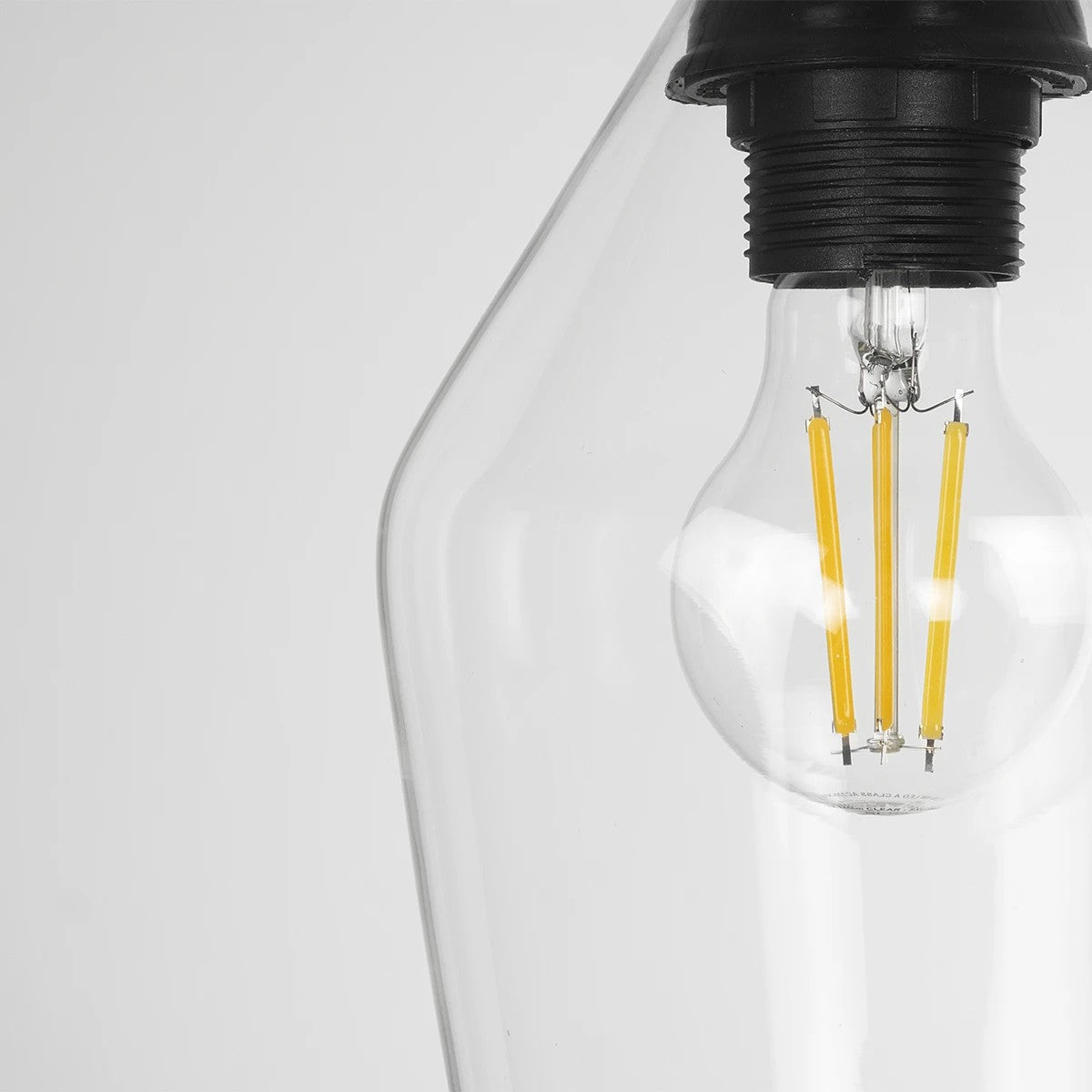 BOHEMIA 206-0041 Μοντέρνο Κρεμαστό Φωτιστικό Οροφής με Ντουί 1 x E27 AC 220-240V IP20 - Διάφανο - Μ15 x Π15 x Υ40