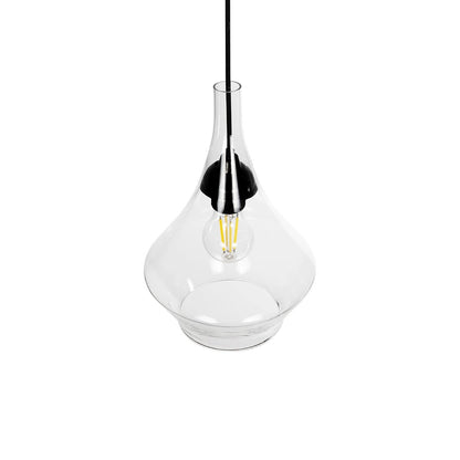 TORU 206-0042 Μοντέρνο Κρεμαστό Φωτιστικό Οροφής με Ντουί 1 x E27 AC 220-240V IP20 - Διάφανο - Μ20 x Π20 x Υ31