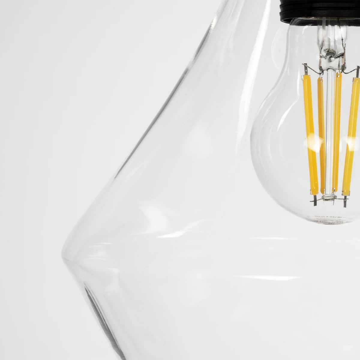 TORU 206-0042 Μοντέρνο Κρεμαστό Φωτιστικό Οροφής με Ντουί 1 x E27 AC 220-240V IP20 - Διάφανο - Μ20 x Π20 x Υ31