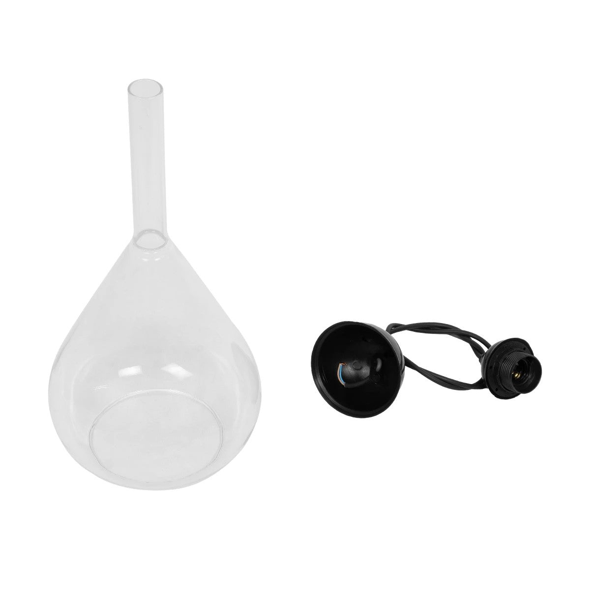 BALU 206-0043 Μοντέρνο Κρεμαστό Φωτιστικό Οροφής με Ντουί 1 x E27 AC 220-240V IP20 - Διάφανο - Μ20 x Π20 x Υ42