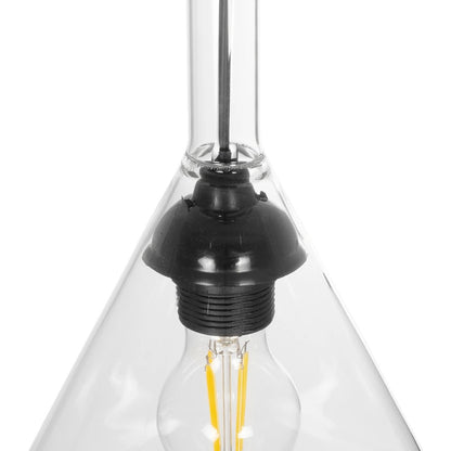 BALU 206-0043 Μοντέρνο Κρεμαστό Φωτιστικό Οροφής με Ντουί 1 x E27 AC 220-240V IP20 - Διάφανο - Μ20 x Π20 x Υ42