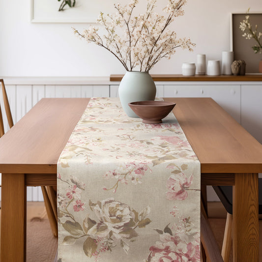 Ράννερ Κλασικό Φλοράλ Μπεζ 32x250εκ