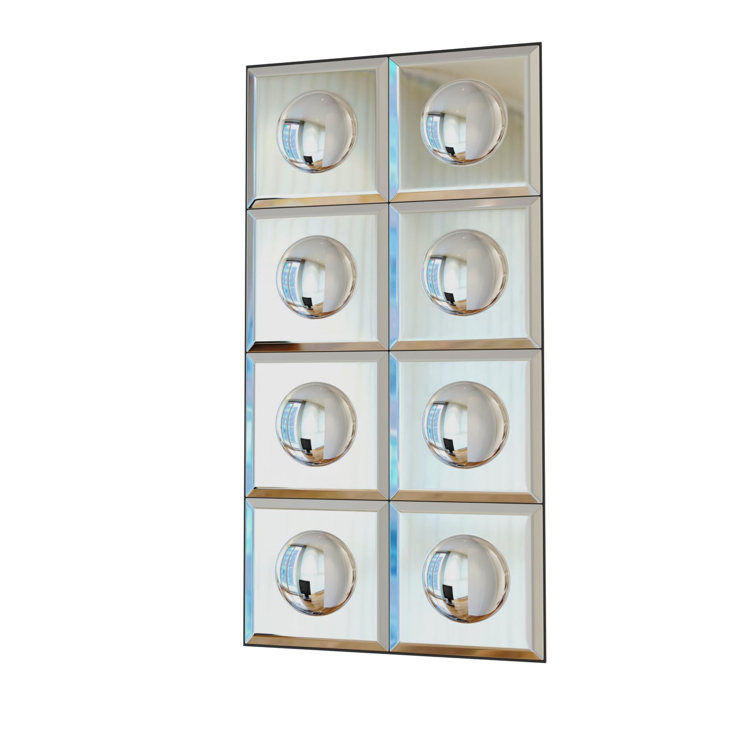 Καθρέφτης Τοίχου με Γεωμετρικά Σχέδια 40x80εκ