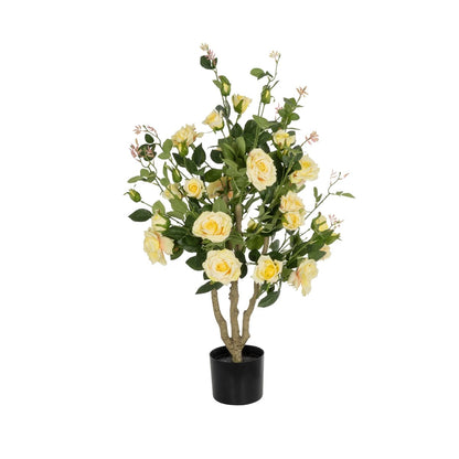 YELLOW ROSES 21073 Τεχνητό Διακοσμητικό Δέντρο Τριανταφυλλιά Μ50 x Π50 x Υ90