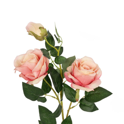 PINK ROSE 20984 Διακοσμητικό Φυτό Ροζ Τριαντάφυλλα Υ38cm