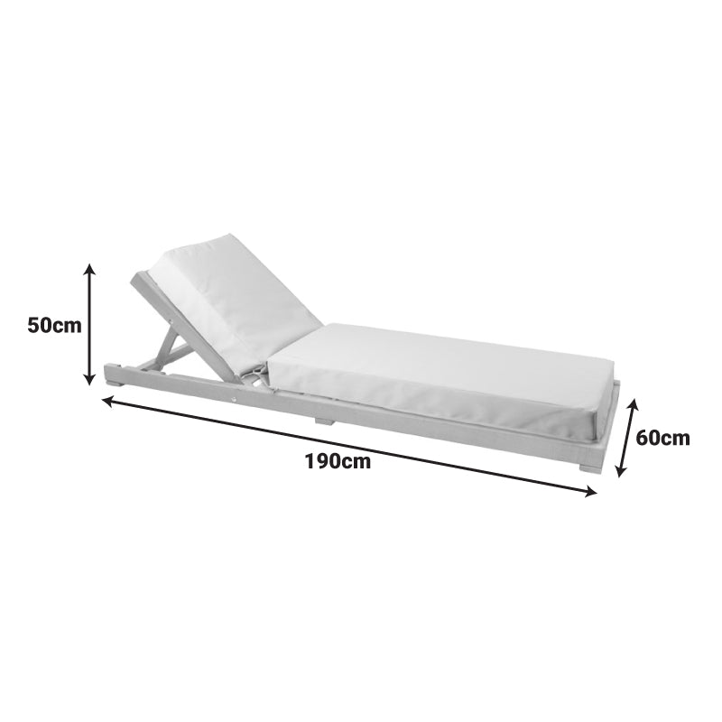 Ξαπλώστρα με Μαξιλάρι Specta-Vertian Μασίφ Ξύλο Οξιάς σε Φυσικό Χρώμα 60x190x50