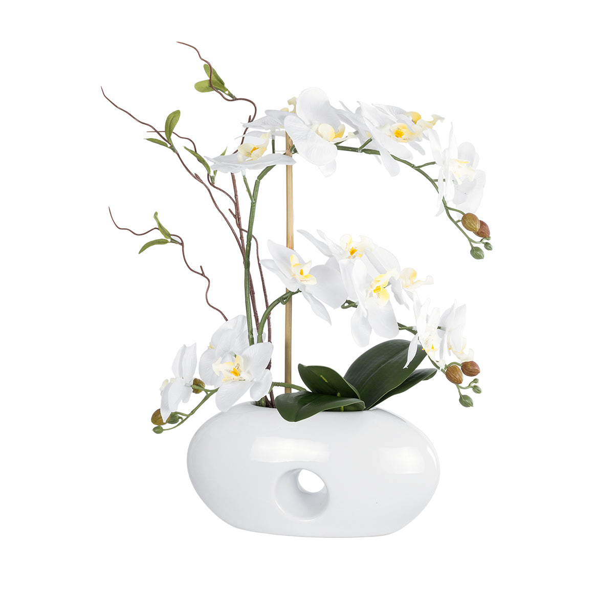 WHITE ORCHID 21125 Διακοσμητικό Φυτό Λευκή Ορχιδέα Υ42cm