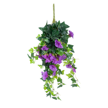 MORNING GLORY HANGING PLANT 21132 Τεχνητό Διακοσμητικό Κρεμαστό Κλαδί Ορτανσίας Y65cm