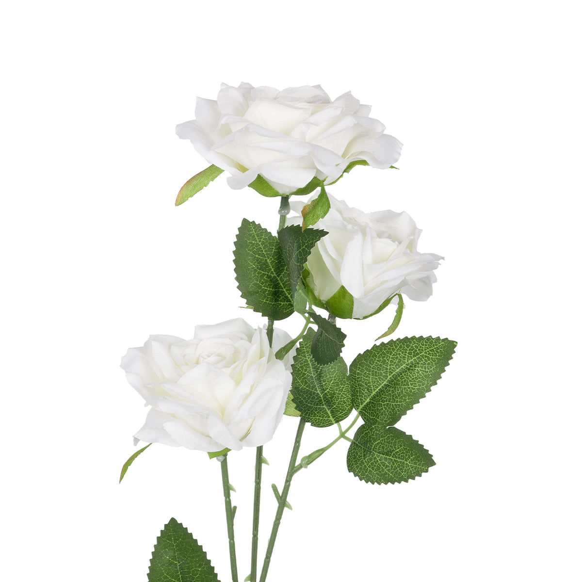 WHITE ROSE BRANCH 21138 Τεχνητό Διακοσμητικό Κλαδί Λεύκο Τριαντάφυλλο Y66cm