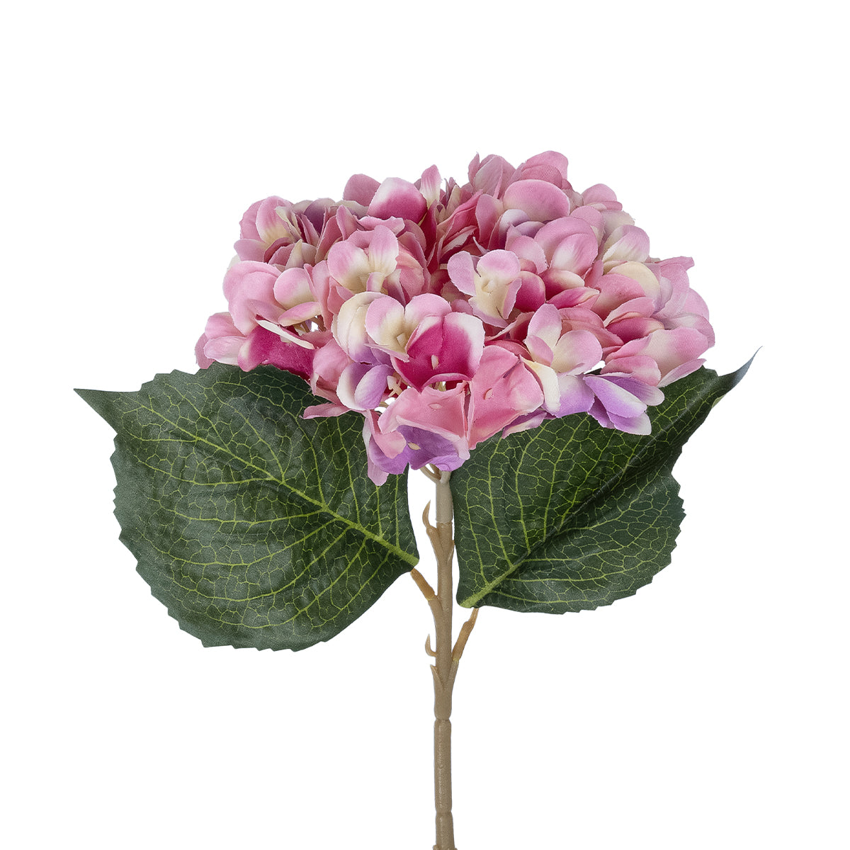 PINK HYDRANGEA BRANCH 21140 Τεχνητό Διακοσμητικό Κλαδί έντονο Ροζ Ορτανσία Y47cm