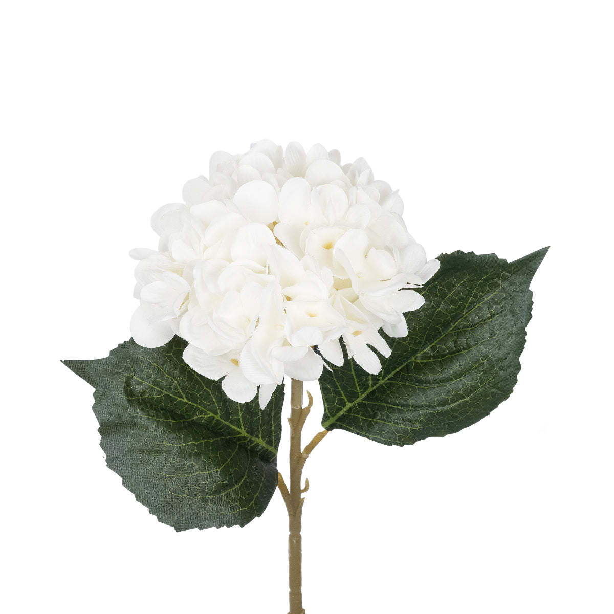 WHITE HYDRANGEA BRANCH 21173 Τεχνητό Διακοσμητικό Κλαδί Ορτανσίας Λευκό Y47cm