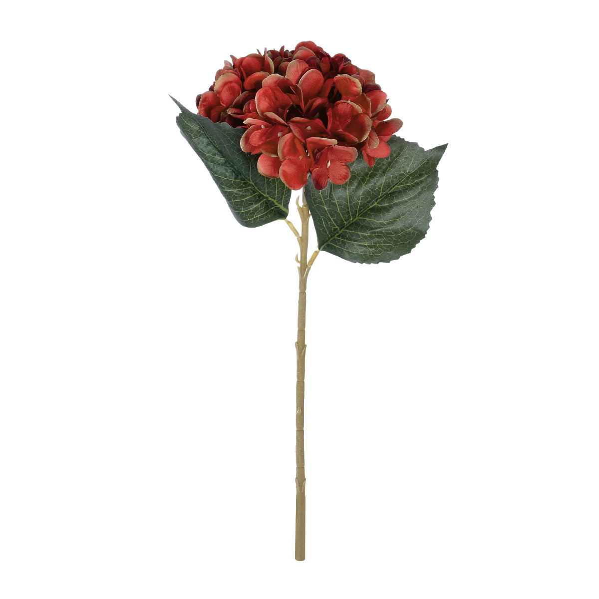 RED HYDRANGEA BRANCH 21174 Τεχνητό Διακοσμητικό Κλαδί Ορτανσίας Κόκκινο Y47cm