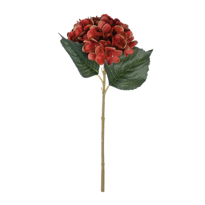 RED HYDRANGEA BRANCH 21174 Τεχνητό Διακοσμητικό Κλαδί Ορτανσίας Κόκκινο Y47cm