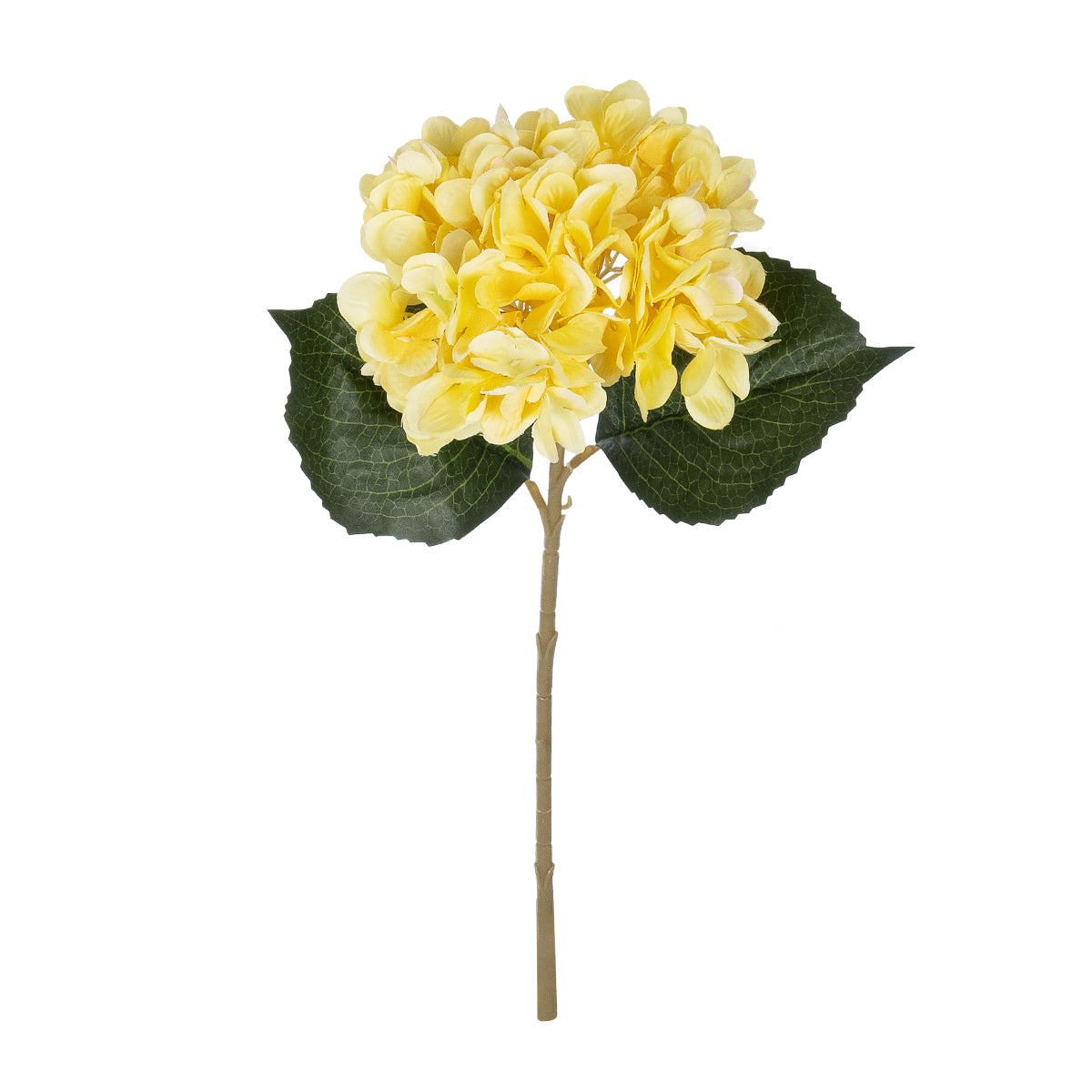 YELLOW HYDRANGEA BRANCH 21176 Τεχνητό Διακοσμητικό Κλαδί Ορτανσίας Κίτρινης Y47cm