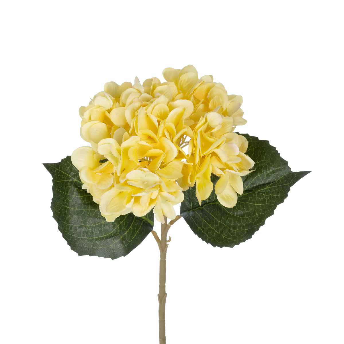 YELLOW HYDRANGEA BRANCH 21176 Τεχνητό Διακοσμητικό Κλαδί Ορτανσίας Κίτρινης Y47cm