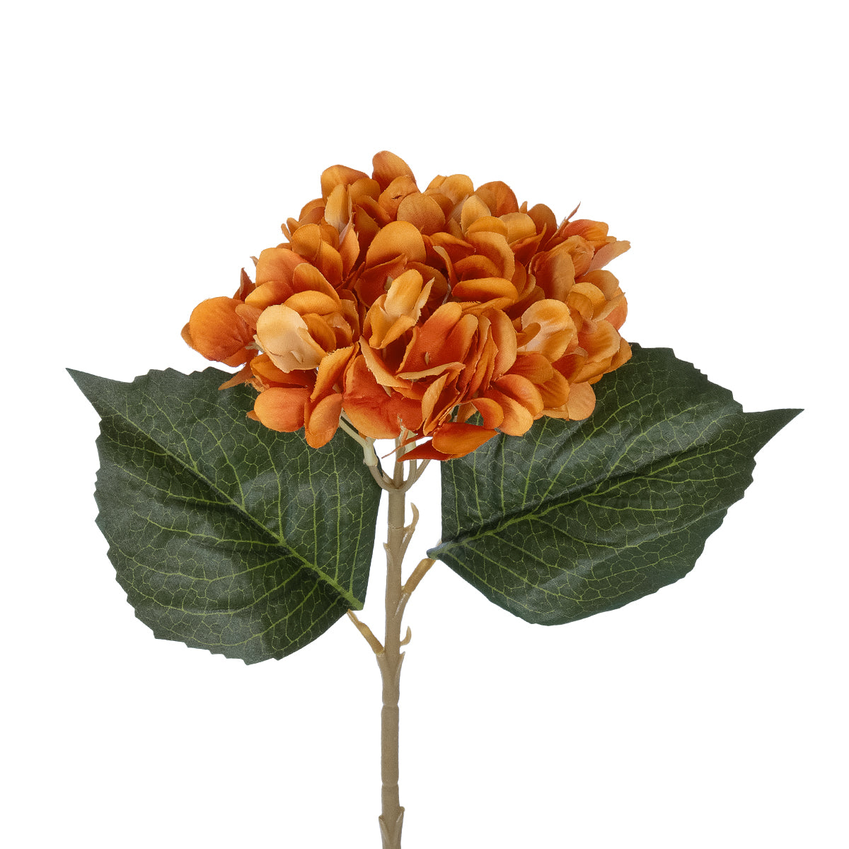 ORANGE HYDRANGEA BRANCH 21179 Τεχνητό Διακοσμητικό Κλαδί Ορτανσίας Πορτοκαλί Y47cm