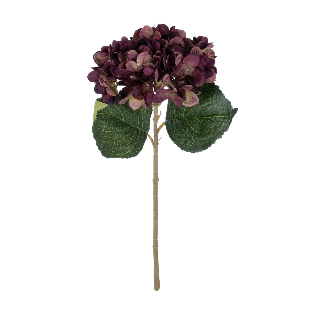 DARK RED HYDRANGEA BRANCH 21180 Τεχνητό Διακοσμητικό Κλαδί Ορτανσίας Βαθύ Κόκκινο Y47cm