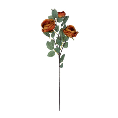 CORAL RED CLIMBING ROSE BRANCH 21187 Τεχνητό Διακοσμητικό Κλαδί Τριαντάφυλλο Κοραλί Y70cm