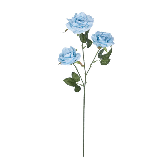 SKY BLUE CLIMBING ROSE BRANCH 21191 Τεχνητό Διακοσμητικό Κλαδί Τριαντάφυλλο Ξεθωριασμένο Γαλάζιο Y66cm