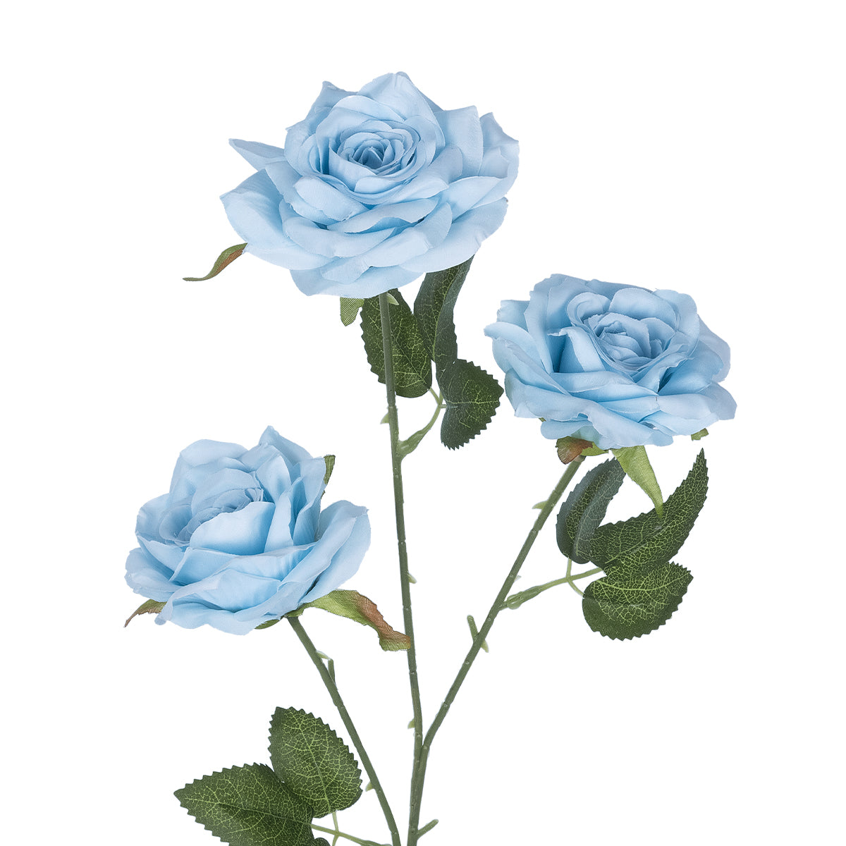 SKY BLUE CLIMBING ROSE BRANCH 21191 Τεχνητό Διακοσμητικό Κλαδί Τριαντάφυλλο Ξεθωριασμένο Γαλάζιο Y66cm