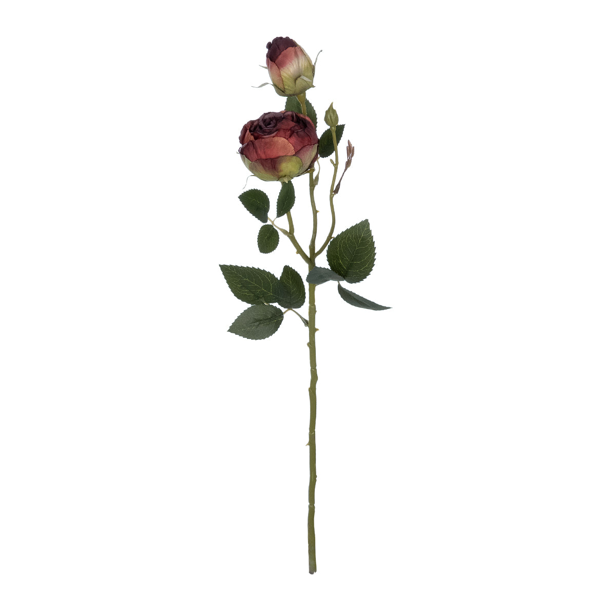 RED DAMASK CLIMBING ROSE BRANCH 21197 Τεχνητό Διακοσμητικό Κλαδί Τριαντάφυλλο Κόκκινο Y55cm