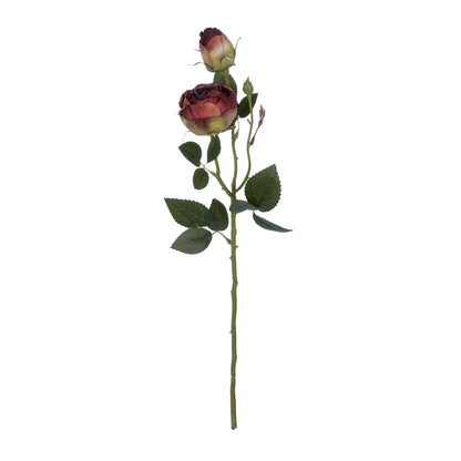 RED DAMASK CLIMBING ROSE BRANCH 21197 Τεχνητό Διακοσμητικό Κλαδί Τριαντάφυλλο Κόκκινο Y55cm