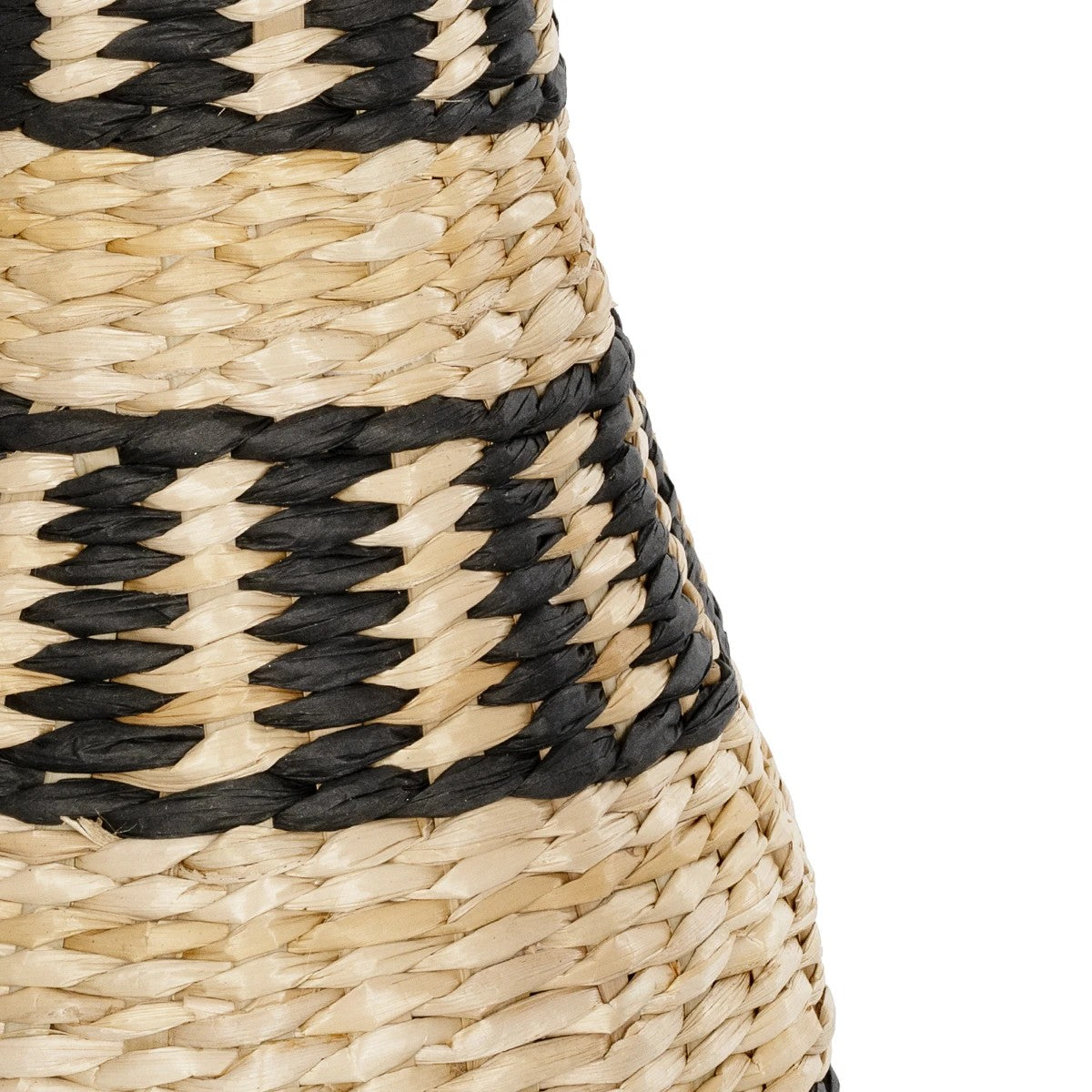 MONTMARTRE 21227 Διακοσμητικό Πλεκτό Καλάθι - Κασπώ Γλάστρα - Flower Pot Μπεζ με Μαύρο Π20 x M20 x Υ42cm