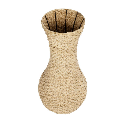 SANDIAGO 21233 Διακοσμητικό Πλεκτό Καλάθι - Κασπώ Γλάστρα - Flower Pot Μπεζ Π30 x M30 x Υ60cm