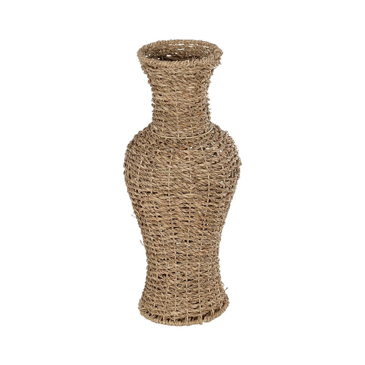 TEXAS 21238 Διακοσμητικό Πλεκτό Καλάθι - Κασπώ Γλάστρα - Flower Pot Μπεζ Μ20 x Π20 x Υ43