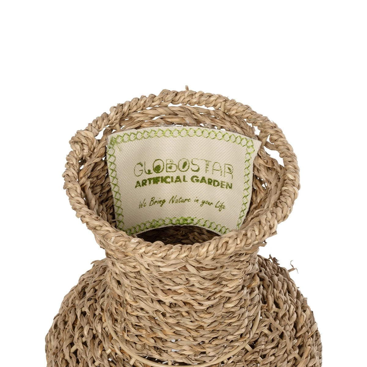 TEXAS 21238 Διακοσμητικό Πλεκτό Καλάθι - Κασπώ Γλάστρα - Flower Pot Μπεζ Μ20 x Π20 x Υ43