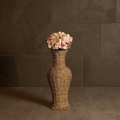 TEXAS 21238 Διακοσμητικό Πλεκτό Καλάθι - Κασπώ Γλάστρα - Flower Pot Μπεζ Μ20 x Π20 x Υ43