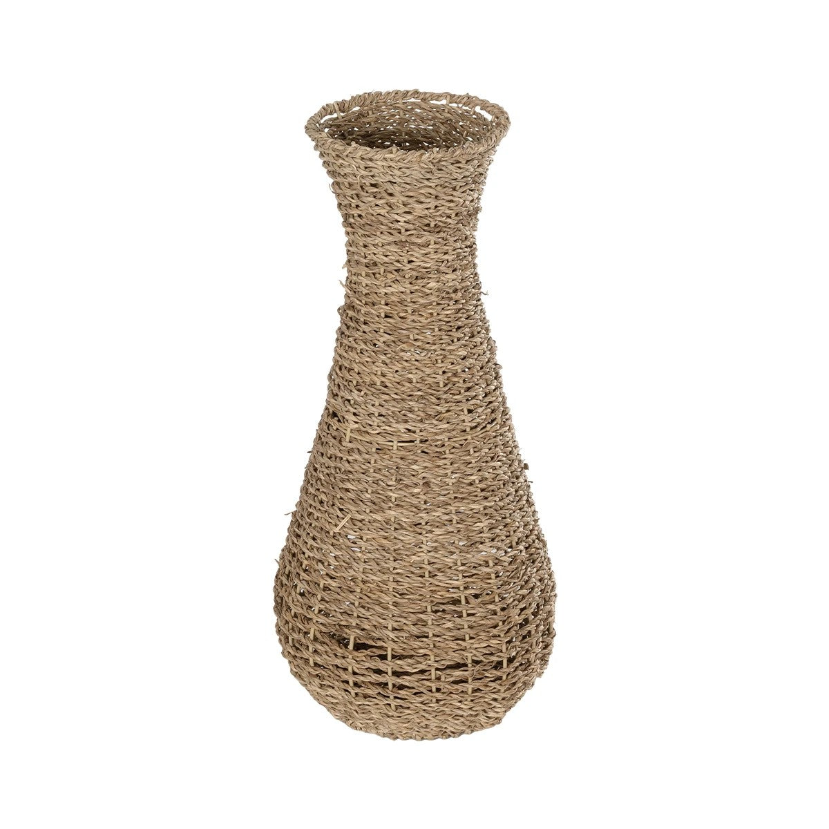 CALIFORNIA 21239 Διακοσμητικό Πλεκτό Καλάθι - Κασπώ Γλάστρα - Flower Pot Μπεζ Μ20 x Π20 x Υ43