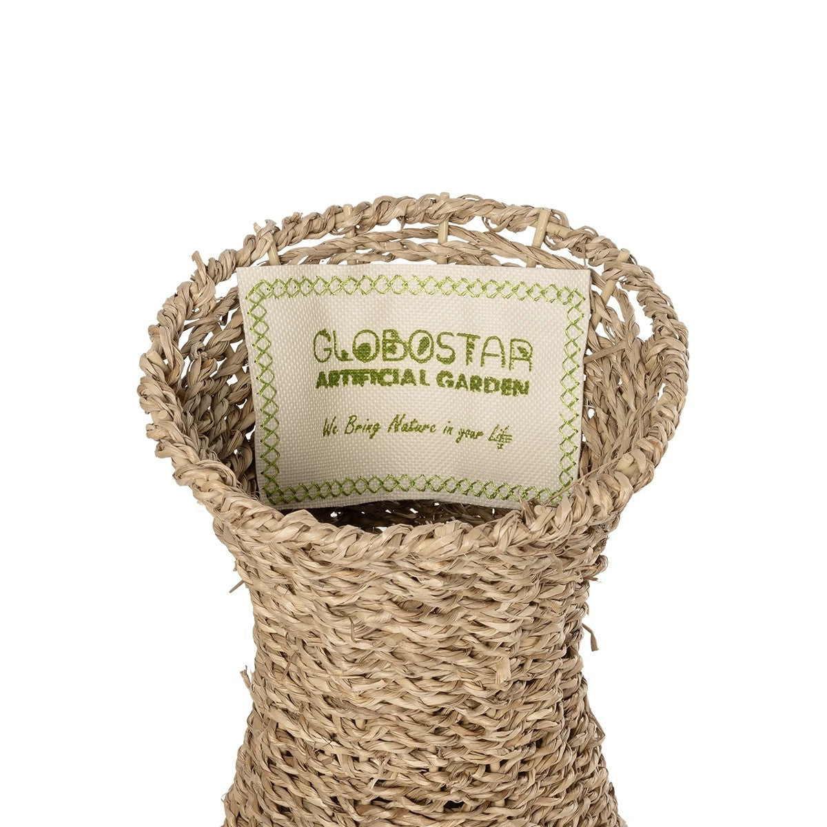 CALIFORNIA 21239 Διακοσμητικό Πλεκτό Καλάθι - Κασπώ Γλάστρα - Flower Pot Μπεζ Μ20 x Π20 x Υ43