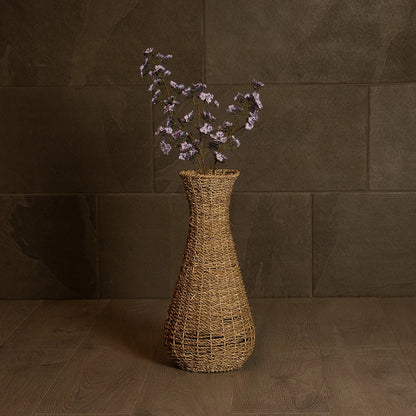 CALIFORNIA 21239 Διακοσμητικό Πλεκτό Καλάθι - Κασπώ Γλάστρα - Flower Pot Μπεζ Μ20 x Π20 x Υ43