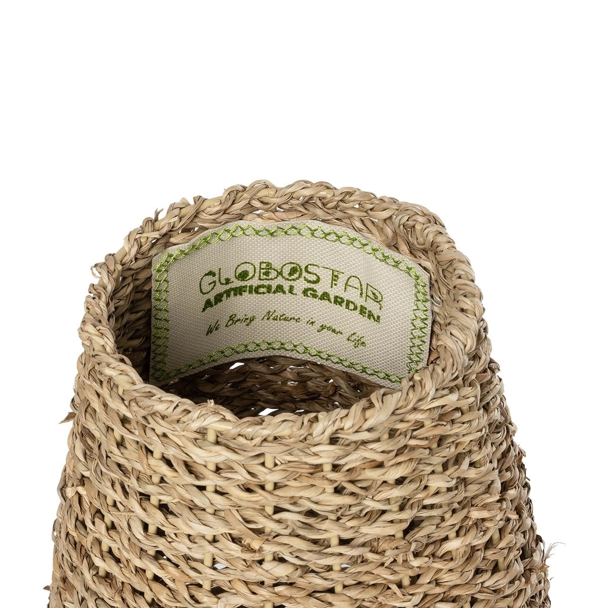 FRANCISCO 21240 Διακοσμητικό Πλεκτό Καλάθι - Κασπώ Γλάστρα - Flower Pot Μπεζ Μ20 x Π20 x Υ41