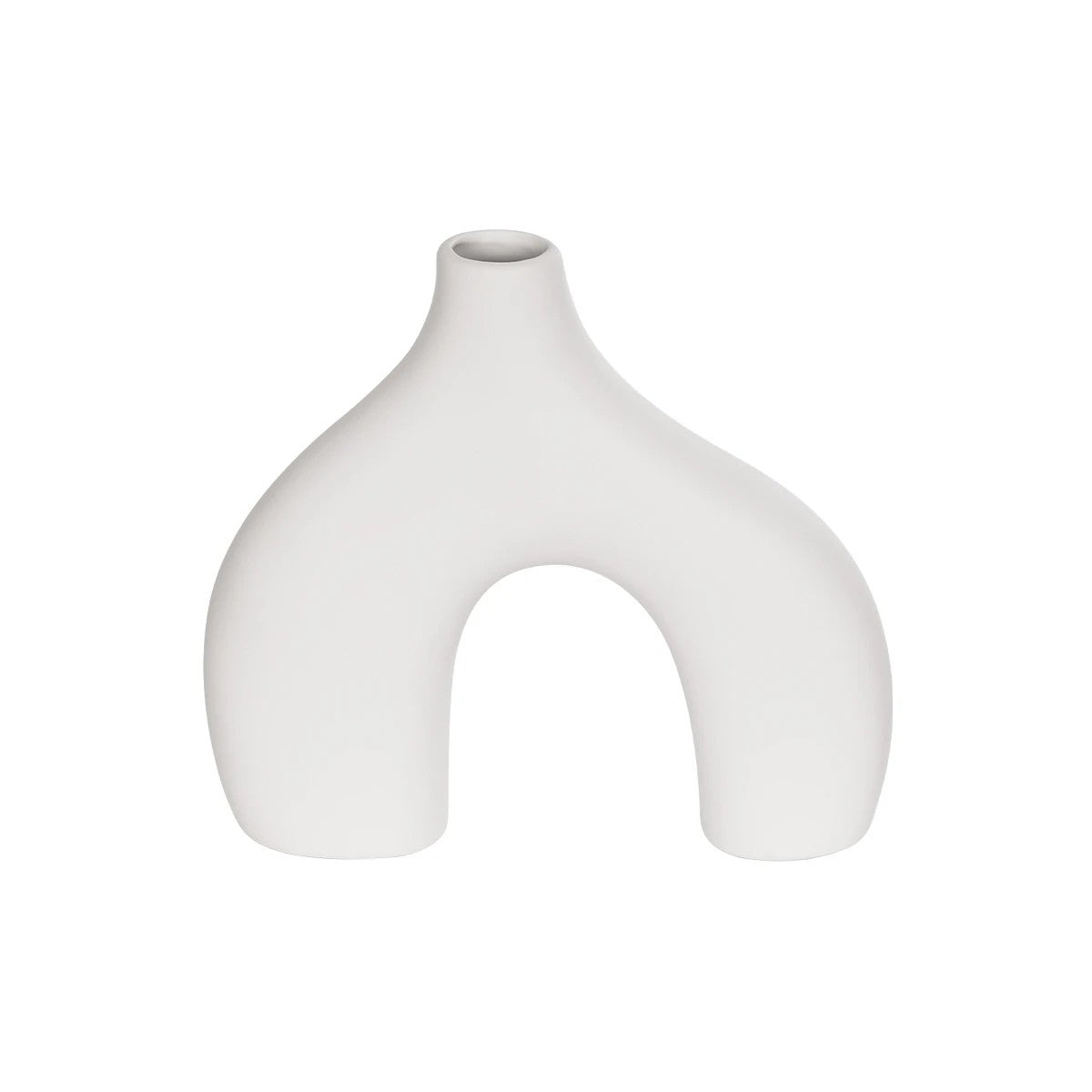 TOLEDO 21251 Διακοσμητικό Κεραμικό Βάζo Λευκό Π27 x Μ6 x Υ24 cm