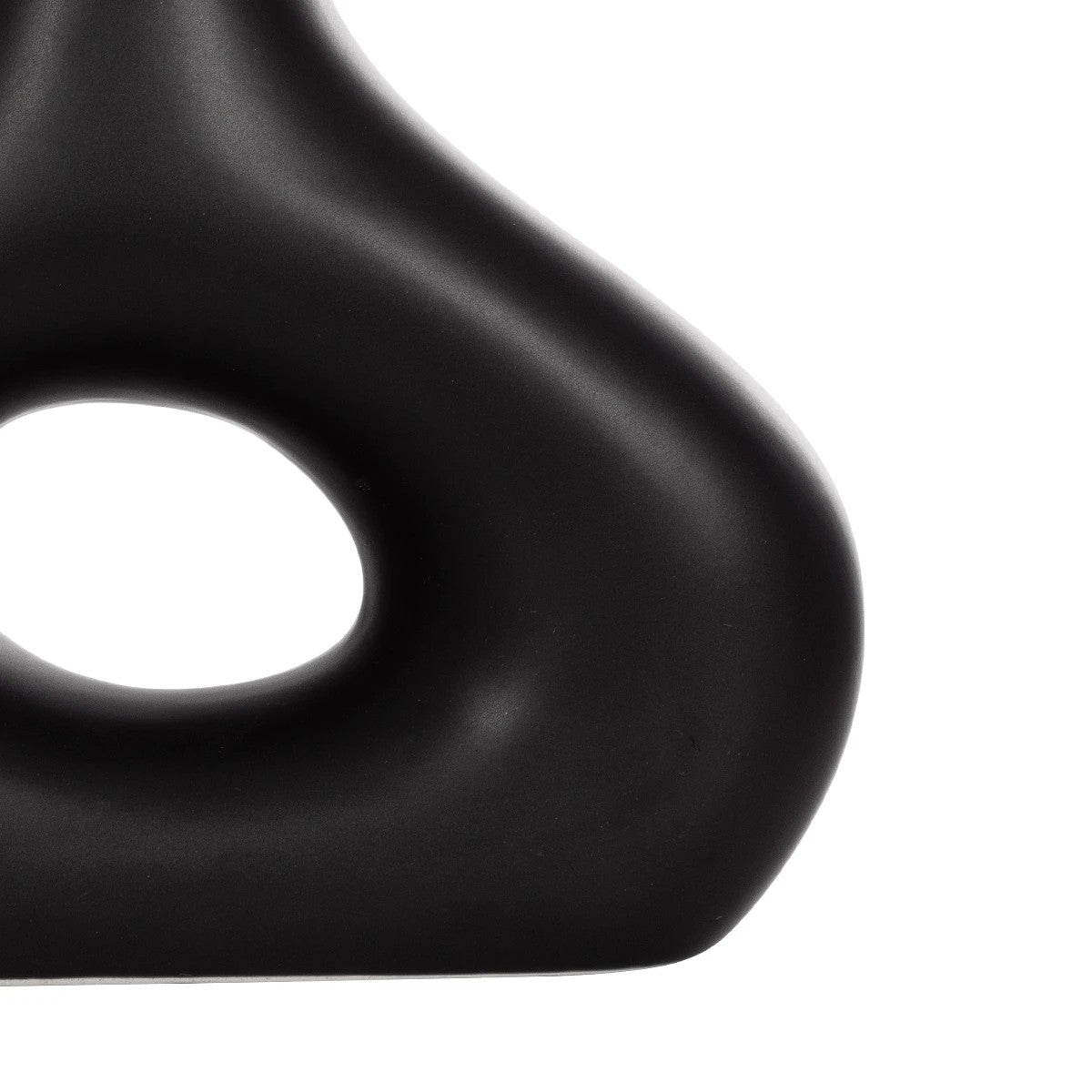 HORIZON 21252 Διακοσμητικό Κεραμικό Βάζo Μαύρο Π18 x Μ6 x Υ15 cm