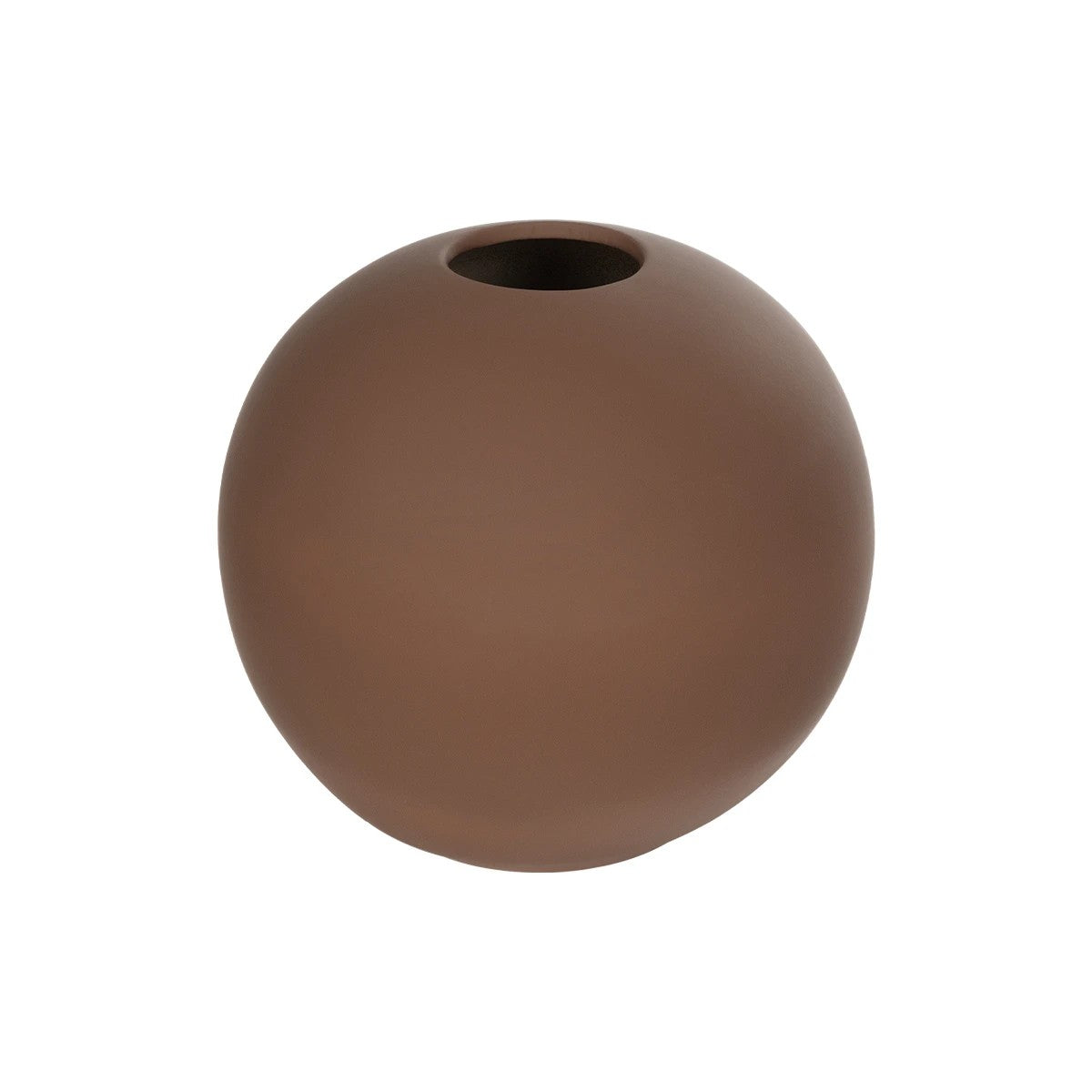 SANUR 21261 Διακοσμητικό Κεραμικό Βάζo Καφέ Π22 x Μ22 x Υ20cm