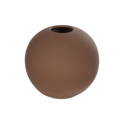 SANUR 21261 Διακοσμητικό Κεραμικό Βάζo Καφέ Π22 x Μ22 x Υ20cm