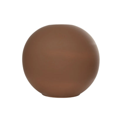 SANUR 21261 Διακοσμητικό Κεραμικό Βάζo Καφέ Π22 x Μ22 x Υ20cm