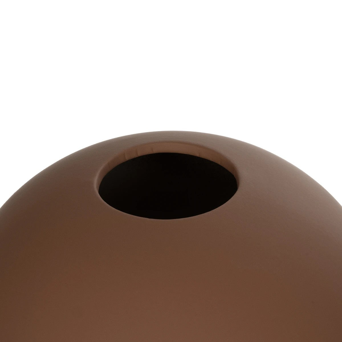 SANUR 21261 Διακοσμητικό Κεραμικό Βάζo Καφέ Π22 x Μ22 x Υ20cm